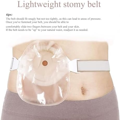 Detailed view of JFRHUDS ostomy belt elastic material and stitching