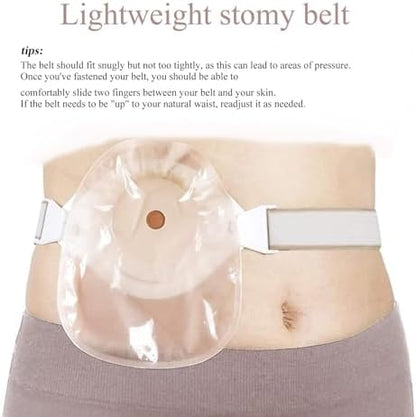 Detailed view of JFRHUDS ostomy belt elastic material and stitching