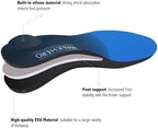 Side view of WalkHero orthotic inserts highlighting the semi-rigid arch support and deep heel cup.