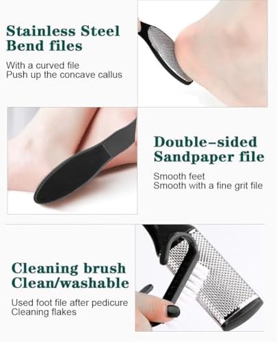 Ten in one pedicure kit with ergonomic handles for home foot care