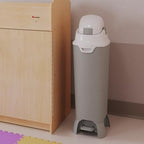 Foundations airtight diaper pail open lid mechanism