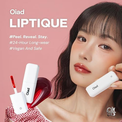Oiad Liptique Lip Plumping Stain Peel Off - 24 Hour Long Lasting Lip Tattoo, Waterproof & Transfer Proof, Nourishing & Hydrating Peel off Korean Lip Tint for Women (001 ROUGHER) - Image 3