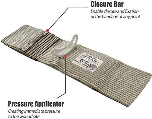 Tactical first aid kit supplies showing two count pack of medical trauma dressings