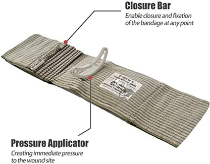 Tactical first aid kit supplies showing two count pack of medical trauma dressings