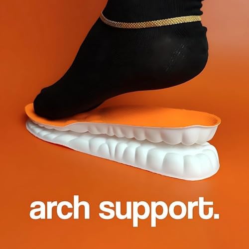 Orthotic arch support detail on Stepprs massage shoe inserts.