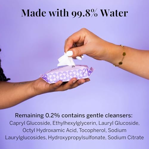 Comparison of Pixie Cup wipes size and texture for intimate cleansing