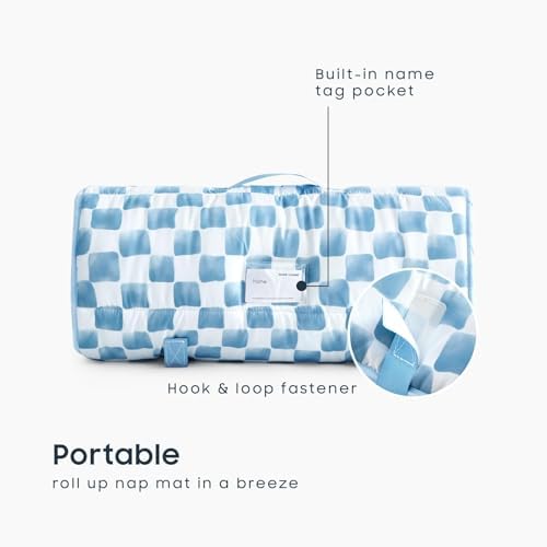 Wake In Cloud preschool sleeping mat showing the removable pillow insert area