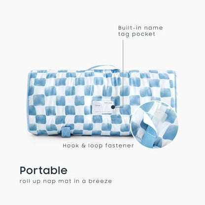 Wake In Cloud preschool sleeping mat showing the removable pillow insert area