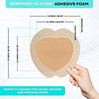 MedVance seven by seven inch sacral wound dressing displaying the flexible anatomical shape