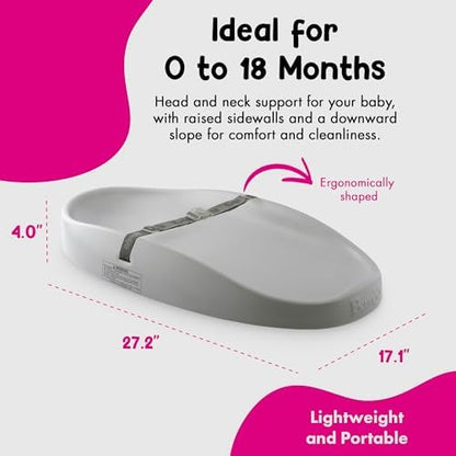 Bumbo changing pad showing safety restraint belt