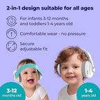 Side view of Marsho baby headphones showing padded ear cups