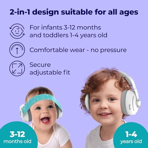 Side view of Marsho baby headphones showing padded ear cups