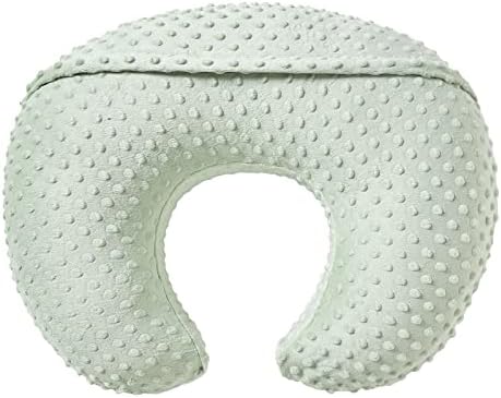 Side view of Queness Baby feeding pillow showing ergonomic curve
