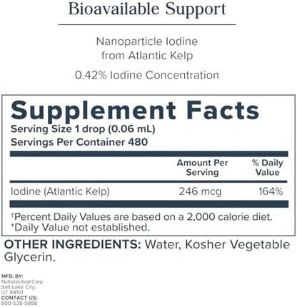 Authentic imported liquid colloidal iodine drops for daily cellular health
