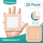 Dimora waterproof adhesive bandage four inches by four inches single sterile pouch