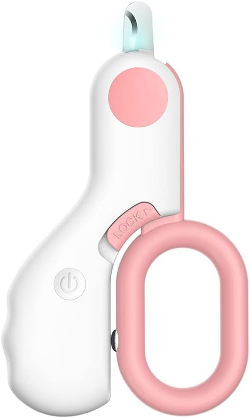 GuLuPets Small Animals Nail Clippers pink front view professional claw trimmer.