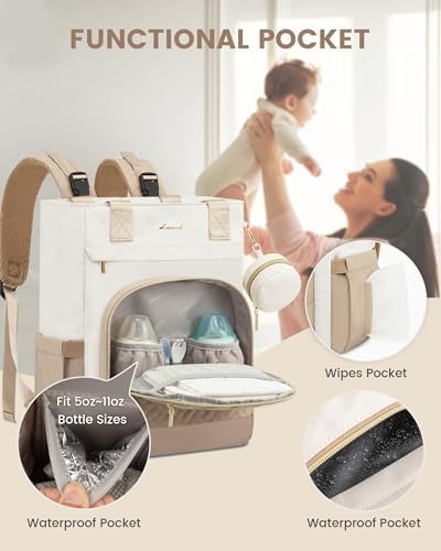 LOVEVOOK diaper bag backpack paired with foldable changing pad
