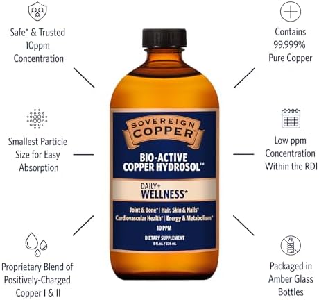 Sovereign Copper liquid mineral supplement ingredients and details