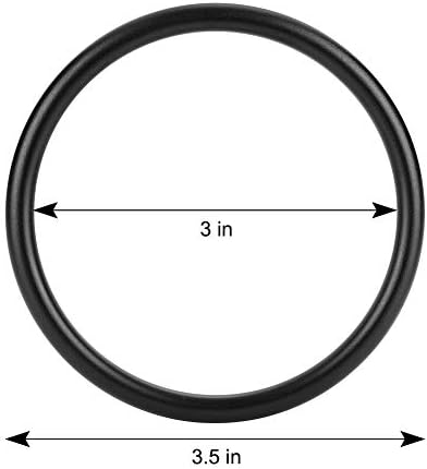 Pair of black Accmor aluminum rings for baby wraps showing smooth metallic finish
