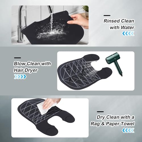 Professional hair cutting cape mat layout illustrating the symmetry lines for accurate hair styling.
