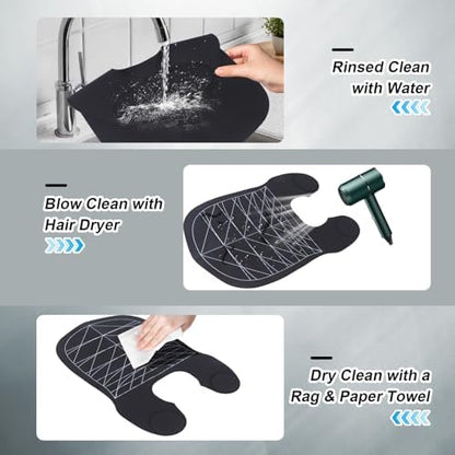 Professional hair cutting cape mat layout illustrating the symmetry lines for accurate hair styling.