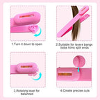 Side angle view of the professional hair styling and trimming set