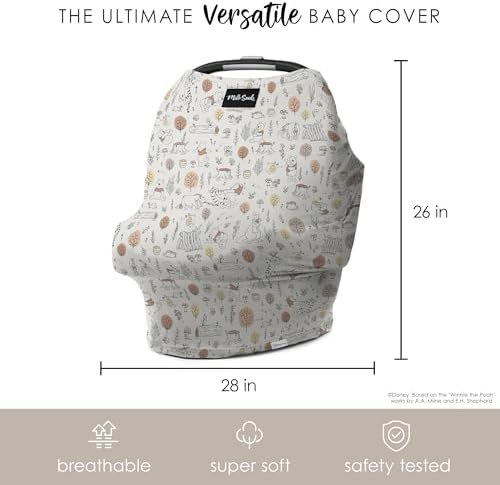 Milk Snob cover folded for travel in a diaper bag