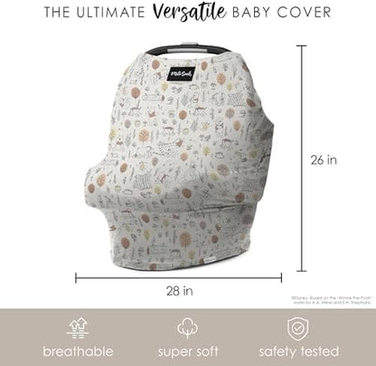 Milk Snob cover folded for travel in a diaper bag