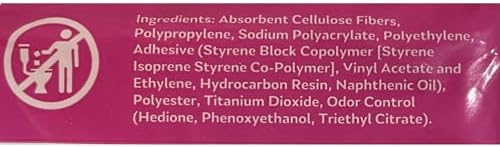 Carefree extra long 36 count pack showing thin absorbent core technology