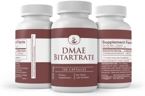 Pure Original Ingredients DMAE Bitartrate supplemental facts label close up