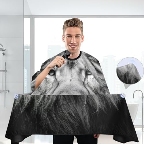 Blueangle waterproof salon cape folded alongside included suction cup hooks