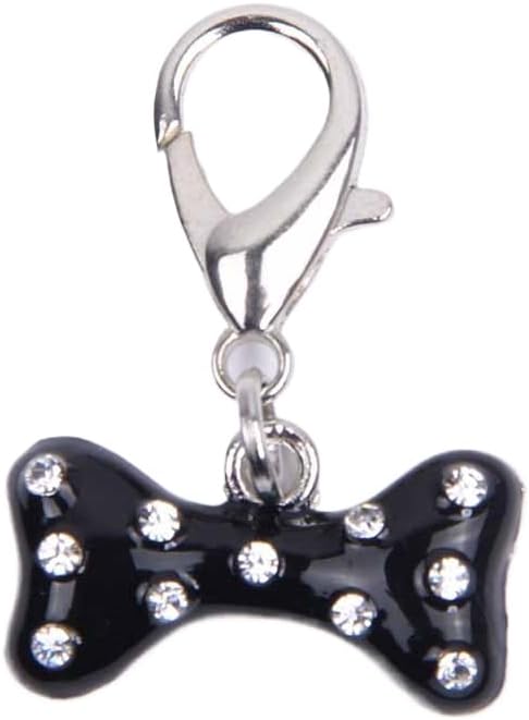 Detailed shot of the brilliant crystal diamonds on the pink bone pet pendant