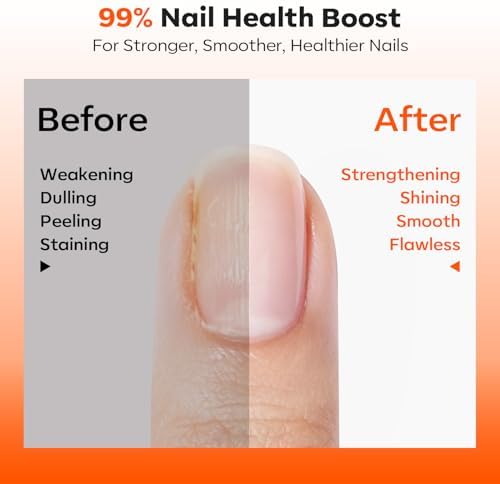 Clear nail polish providing assistance with hiding cracks and yellowing