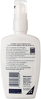Eucerin SPF 30 face lotion lightweight texture for daily UV protection and hydration