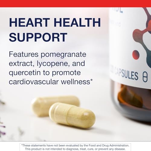 Metagenics CardioLux HDL bottle showing gluten free and non GMO verification marks.