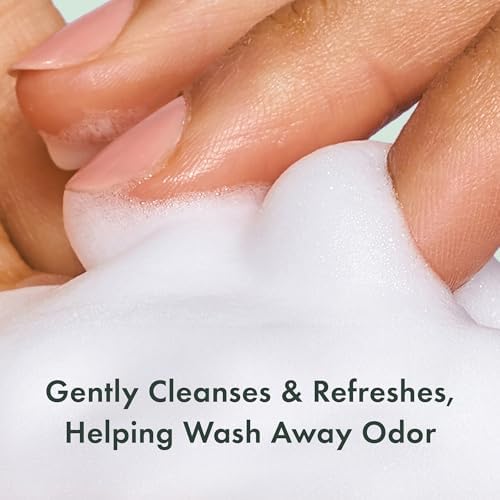 Rael fragrance-free foaming wash bottles with COSMOS certified logo.