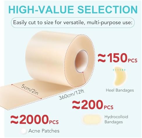 Cut to size hydrocolloid bandage roll for customizable wound care