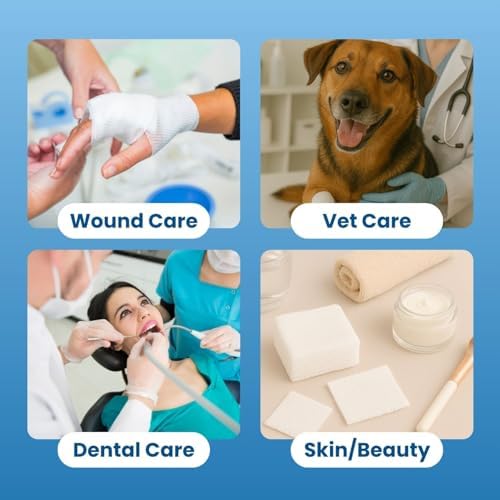Highly absorbent non sterile gauze sponge being used for facial skincare cleansing application