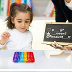 Colorful square sensory popper board for autism and ADHD stress relief