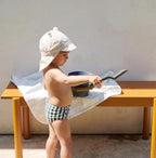 LDIOIF green stripe swim diaper close up pattern view