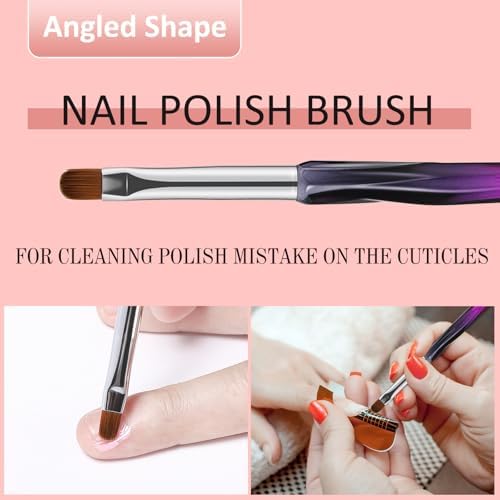 Synthetic bristle quality of Gemsanva nail art cleanup brushes