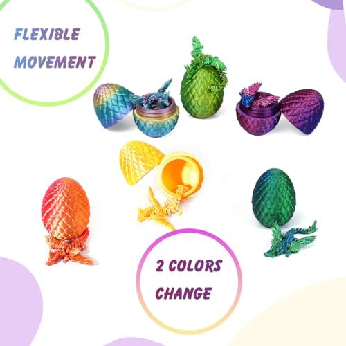 Fully assembled textured crystal dragon egg container closed and standing vertically against a neutral background