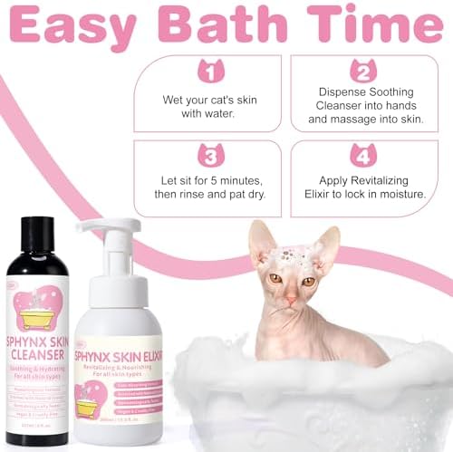 Authentic Mr Wrinkles pet care duo imported from the USA for soothing dry and itchy hairless cat skin.
