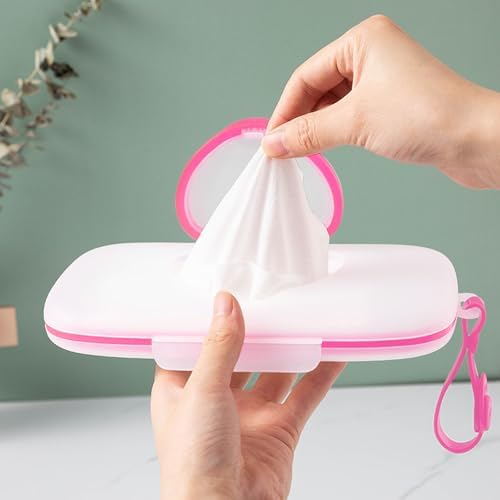 Open view showing refillable mechanism of wipes case