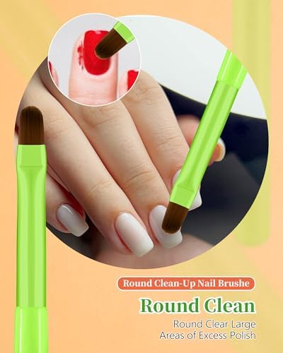 Acetone resistant nail art brushes set for home use