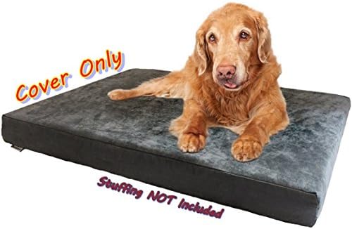 Washable synthetic suede pet pillow mattress protector laid flat
