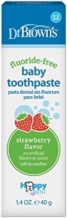 Dr. Brown's Baby Oral Health Toothpaste, Strawberry Flavor Toddlers And Kids Love, Fluoride Free, 0-3 Years, 1.4Oz - Image 3