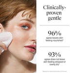 Dermatologist tested disposable face wipes with triple emollient formula