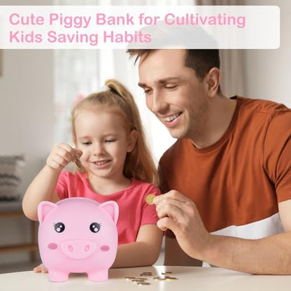 Play Tailor unicorn coin bank showcasing the included DIY rhinestone alphabet stickers and flowers.