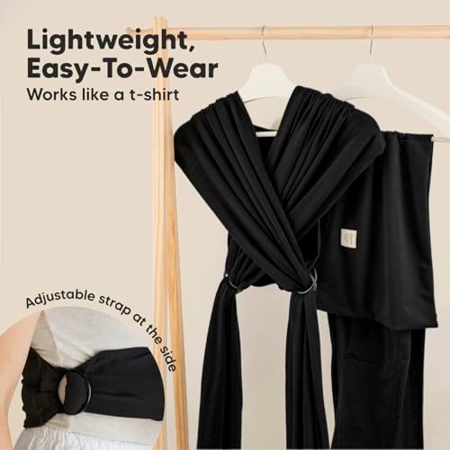 Ergonomic cushioned back panel of KeaBabies newborn to toddler sling carrier